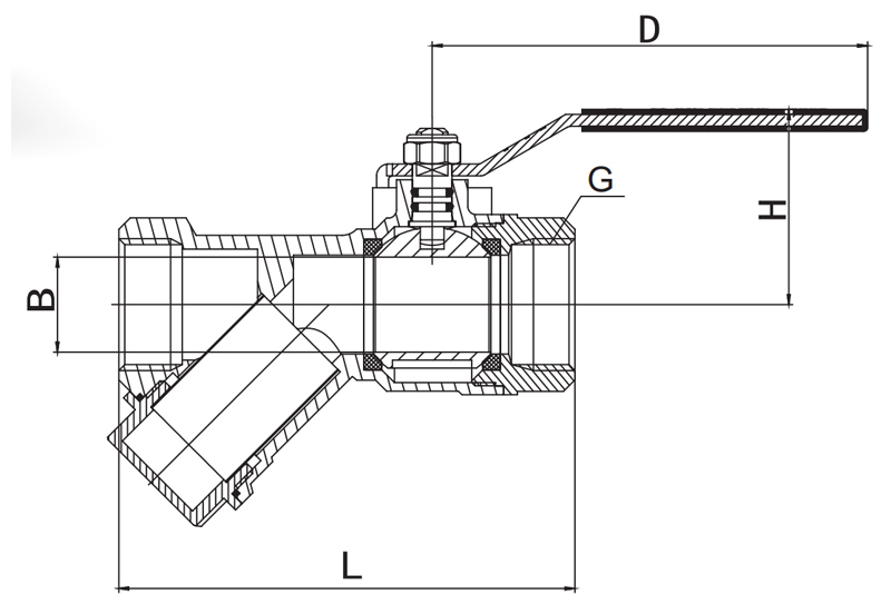 黃銅過濾器球閥 Q11F-20T